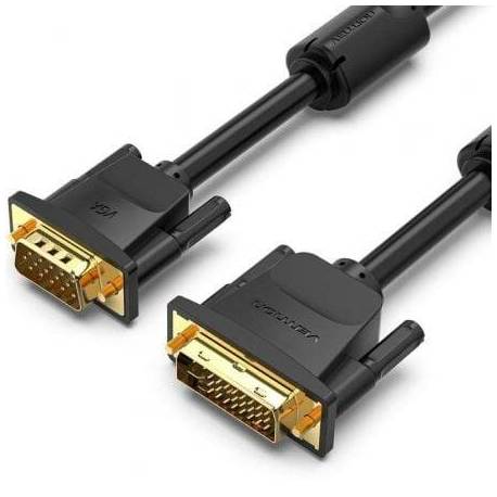 CABLE CONVERSOR VENTION EACBH/ DVI-I MACHO - VGA MACHO/ 2M/ NEGRO