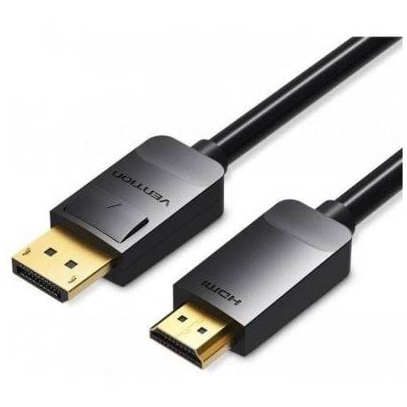 CABLE CONVERSOR VENTION HADBI/ DISPLAYPORT MACHO - HDMI MACHO/ 3M/ NEGRO