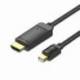 CABLE CONVERSOR VENTION HAHBH/ MINI DISPLAYPORT MACHO - HDMI MACHO/ 2M/ NEGRO