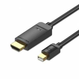 CABLE CONVERSOR VENTION HAHBH/ MINI DISPLAYPORT MACHO - HDMI MACHO/ 2M/ NEGRO