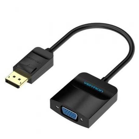 CONVERSOR VENTION HBFBB/ DISPLAYPORT MACHO - VGA HEMBRA/ 15CM/ NEGRO