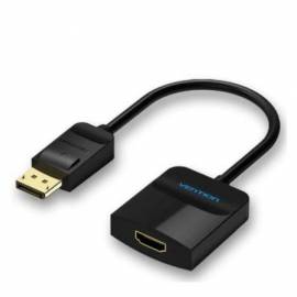 CONVERSOR VENTION HBGBB/ DISPLAYPORT MACHO - HDMI HEMBRA/ 15CM/ NEGRO