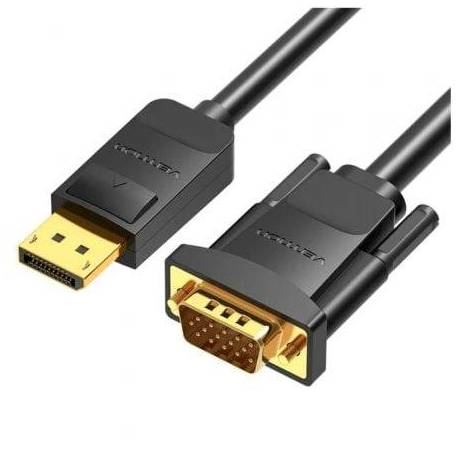CABLE CONVERSOR VENTION HBLBH/ DISPLAYPORT MACHO - VGA MACHO/ 2M/ NEGRO