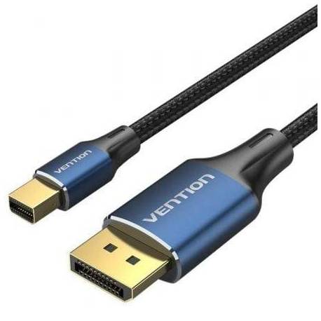 CABLE MINI DISPLAYPORT 1.4 8K VENTION HCFLG/ DISPLAYPORT MACHO - MINI DISPLAYPORT MACHO/ 1.5M/ NEGRO Y AZUL