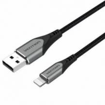 CABLE USB 2.0 LIGHTNING VENTION LABHH/ USB MACHO - LIGHTNING MACHO/ 2M/ GRIS