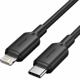 CABLE USB 2.0 TIPO-C LIGHTNING VENTION LAKBH/ USB TIPO-C MACHO - LIGHTNING MACHO/ HASTA 27W/ 480MBPS/ 2M/ NEGRO