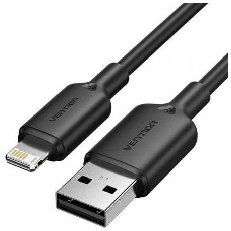 CABLE USB 2.0 LIGHTNING VENTION LAMBH/ USB MACHO - LIGHTNING MACHO/ 480MBPS/ 2M/ NEGRO
