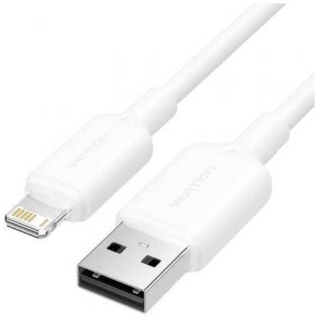 CABLE USB 2.0 LIGHTNING VENTION LAMWF/ USB MACHO - LIGHTNING MACHO/ 480MBPS/ 1M/ BLANCO