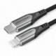 CABLE USB 2.0 TIPO-C LIGHTNING VENTION TACHF/ USB TIPO-C MACHO - LIGHTNING MACHO/ 480MBPS/ 1M/ GRIS