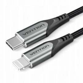 CABLE USB 2.0 TIPO-C LIGHTNING VENTION TACHF/ USB TIPO-C MACHO - LIGHTNING MACHO/ 480MBPS/ 1M/ GRIS