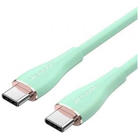CABLE USB 2.0 TIPO-C VENTION TAWGF/ USB TIPO-C MACHO - USB TIPO-C MACHO/ HASTA 100W/ 480MBPS/ 1M/ VERDE