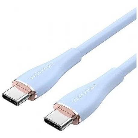 CABLE USB 2.0 TIPO-C VENTION TAWSG/ USB TIPO-C MACHO - USB TIPO-C MACHO/ HASTA 100W/ 480MBPS/ 1.5M/ AZUL