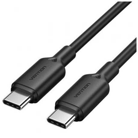 CABLE USB 2.0 TIPO-C 3A VENTION TRCBH/ USB TIPO-C MACHO - USB TIPO-C MACHO/ HASTA 60W/ 480MBPS/ 2M/ NEGRO