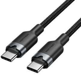 CABLE USB 2.0 TIPO-C 3A VENTION TRDBF/ USB TIPO-C MACHO - USB TIPO-C MACHO/ HASTA 60W/ 480MBPS/ 1M/ NEGRO