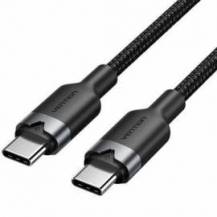 CABLE USB 2.0 TIPO-C 3A VENTION TRDBF/ USB TIPO-C MACHO - USB TIPO-C MACHO/ HASTA 60W/ 480MBPS/ 1M/ NEGRO