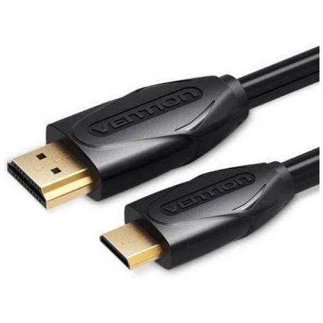 CABLE HDMI VENTION VAA-D02-B200/ HDMI MACHO - MINI HDMI MACHO/ 2M/ NEGRO