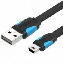CABLE USB 2.0 VENTION VAS-A14-B050/ MINIUSB MACHO - USB MACHO/ 480MBPS/ 50CM/ AZUL Y NEGRO