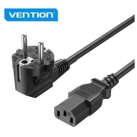CABLE DE ALIMENTACIÓN VENTION ZCJBAC/ IEC C13 HEMBRA - CEE7 MACHO/ 1.8M/ NEGRO
