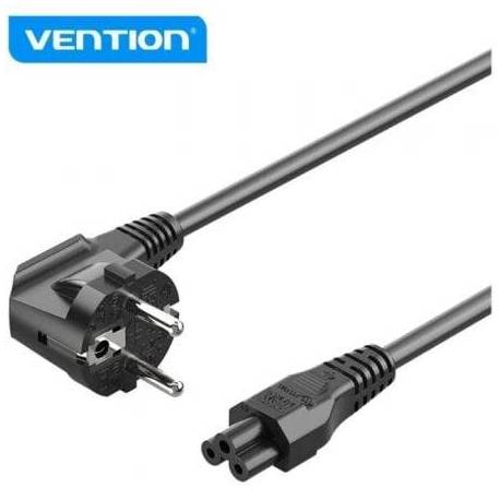 CABLE DE ALIMENTACIÓN VENTION ZCKBAC/ IEC C5 HEMBRA - CEE7 MACHO/ 1.8M/ NEGRO