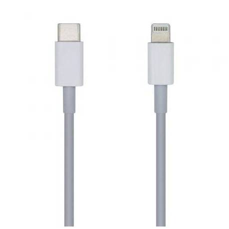 CABLE USB 2.0 TIPO-C LIGHTNING AISENS A102-0442/ LIGHTNING MACHO - USB TIPO-C MACHO/ 480MBPS/ 1M/ BLANCO