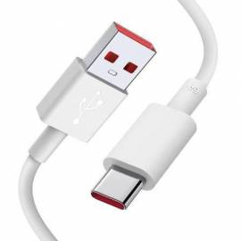 CABLE USB XIAOMI 6A TYPE-A TO TYPE-C/ USB MACHO - USB TIPO-C MACHO/ 1M/ BLANCO