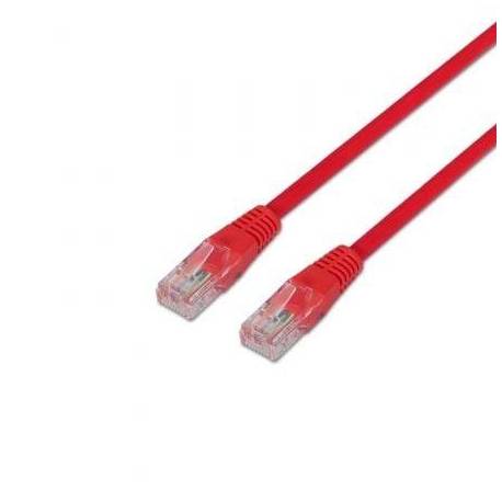 CABLE DE RED RJ45 UTP AISENS A133-0187 CAT.5E/ 50CM/ ROJO