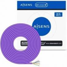 BOBINA DE CABLE RJ45 AWG23 UTP AISENS A135-0747 CAT.6/ LSZH/ 100M/ VIOLETA