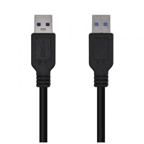 CABLE USB 3.0 AISENS A105-0447/ USB MACHO - USB MACHO/ 5GBPS/ 2M/ NEGRO