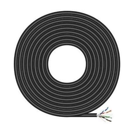 BOBINA DE CABLE RJ45 PARA EXTERIORES FTP AWG24 AISENS A135-0673 CAT.6/ 100M/ IMPERMEABLE/ NEGRO