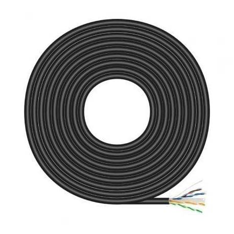 BOBINA DE CABLE RJ45 PARA EXTERIORES UTP AWG23 AISENS A135-0675 CAT.6/ 100M/ IMPERMEABLE/ NEGRO