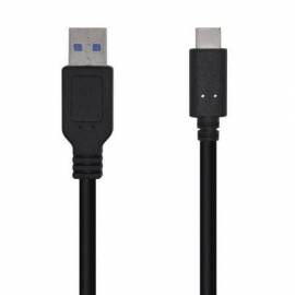 CABLE USB 3.1 TIPO-C AISENS A107-0449/ USB TIPO-C MACHO - USB MACHO/ 50CM/ NEGRO