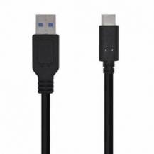 CABLE USB 3.1 TIPO-C AISENS A107-0449/ USB TIPO-C MACHO - USB MACHO/ 50CM/ NEGRO