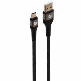 CABLE USB 2.0 TIPO-C FONESTAR USB-CA/ USB TIPO-C MACHO - USB MACHO/ 480MBPS/ 1M/ NEGRO