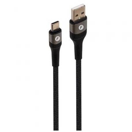 CABLE USB 2.0 TIPO-C FONESTAR USB-CA/ USB TIPO-C MACHO - USB MACHO/ 480MBPS/ 1M/ NEGRO