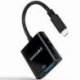 CABLE CONVERSOR NANOCABLE 10.16.4101-BK/ USB TIPO-C MACHO - VGA HEMBRA/ 10CM/ NEGRO