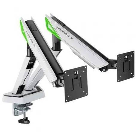 SOPORTE DE MESA GAMING CON CONTRAPESO PARA 2 MONITORES AISENS DT38TSR-345/ GIRATORIO/ INCLINABLE/ HASTA 16KG