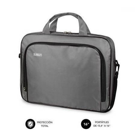 MALETÍN SUBBLIM OXFORD PARA PORTÁTILES HASTA 16'/ GRIS