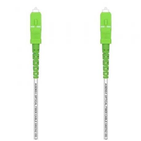 CABLE DE FIBRA ÓPTICA G657A2 3.0 AISENS A152-0496/ LSZH/ 5M/ BLANCO