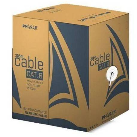 BOBINA DE CABLE RJ45 FTP PHASAK PHR 6312 CAT.6/ 305M/ GRIS