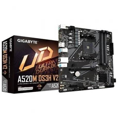 PLACA BASE GIGABYTE A520M DS3H V2 SOCKET AM4/ DDR4/ PCIE 3.0/ MICRO ATX