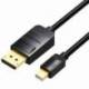 CABLE MINI DISPLAYPORT 1.4 4K VENTION HAABH/ MINI DISPLAYPORT MACHO - DISPLAYPORT MACHO/ 2M/ NEGRO