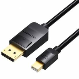 CABLE MINI DISPLAYPORT 1.4 4K VENTION HAABH/ MINI DISPLAYPORT MACHO - DISPLAYPORT MACHO/ 2M/ NEGRO