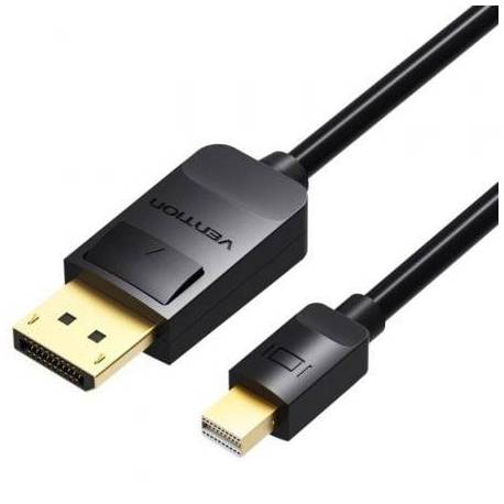 CABLE MINI DISPLAYPORT 1.4 4K VENTION HAABH/ MINI DISPLAYPORT MACHO - DISPLAYPORT MACHO/ 2M/ NEGRO