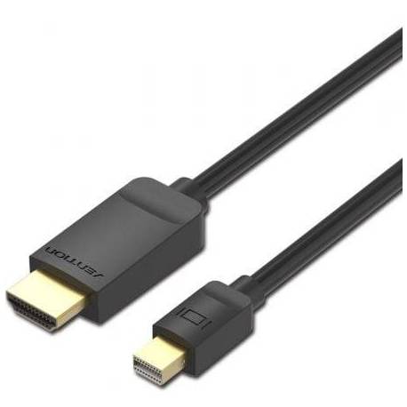 CABLE CONVERSOR VENTION HABBG/ MINI DISPLAYPORT MACHO - HDMI MACHO/ 1.5M/ NEGRO