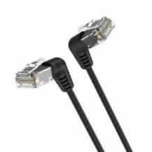 CABLE DE RED RJ45 UTP VENTION IBOBD CAT.6A/ 50CM/ CABEZA ROTATORIA 360º/ NEGRO