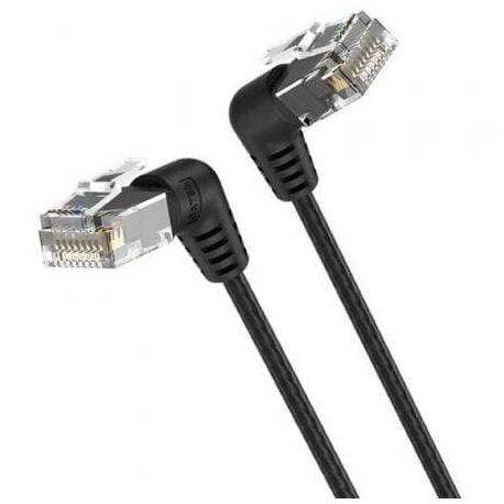 CABLE DE RED RJ45 UTP VENTION IBOBF CAT.6A/ 1M/ CABEZA ROTATORIA 360º/ NEGRO