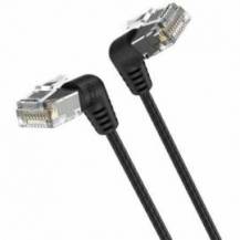 CABLE DE RED RJ45 UTP VENTION IBOBF CAT.6A/ 1M/ CABEZA ROTATORIA 360º/ NEGRO