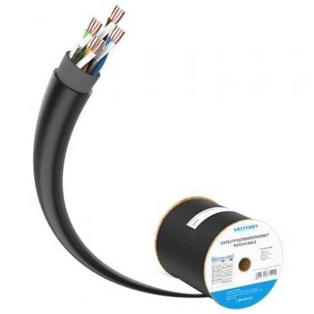 BOBINA DE CABLE RJ45 UTP VENTION IHLB305 OUTDOOR PATCH CAT.6/ 305M/ NEGRO