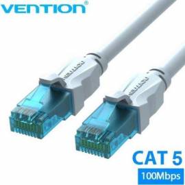 CABLE DE RED RJ45 UTP VENTION VAP-A10-S1500 CAT.5E/ 15M/ AZUL Y BLANCO