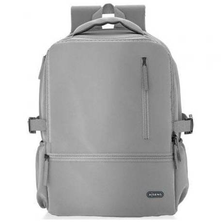 MOCHILA AISENS ASBG-BP087-GR PARA PORTÁTILES HASTA 15.6'/ IMPERMEABLE/ GRIS